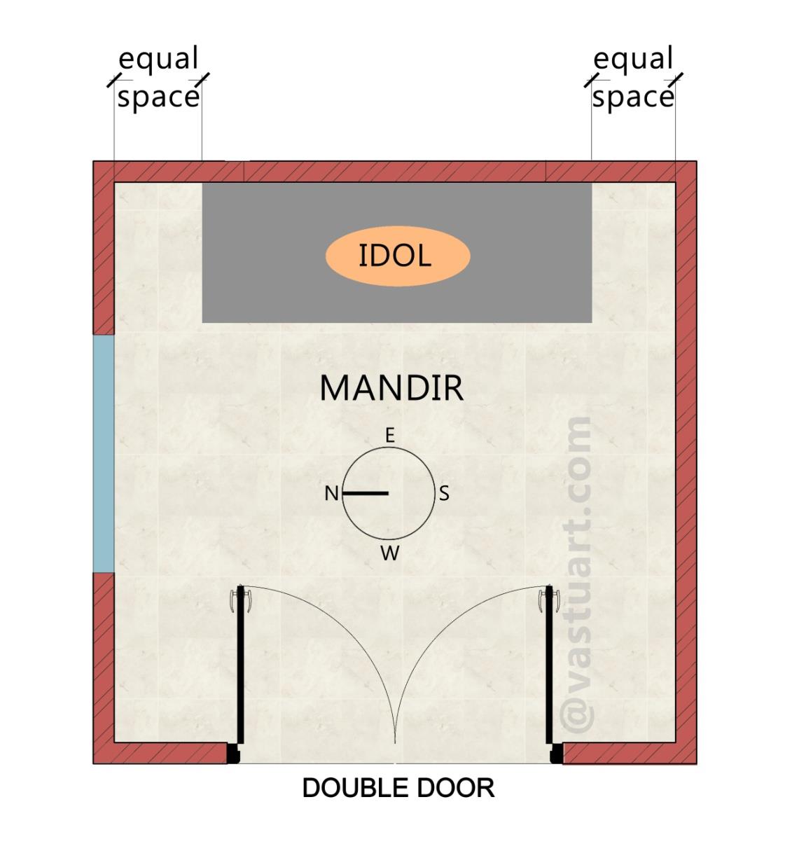 Measurement of Pooja Room